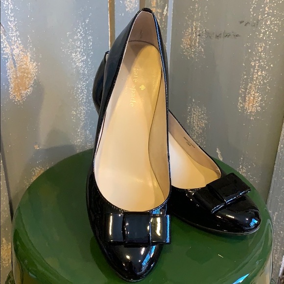 Kate Spade Patent Bow Chunky Heels🤩 - Picture 2 of 11